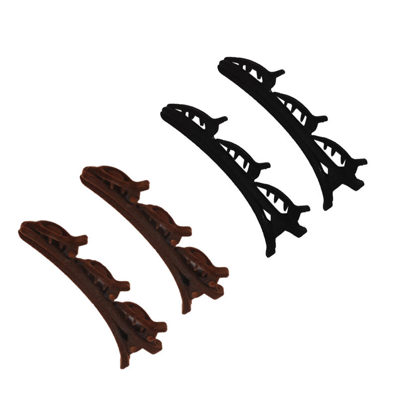 2PCS/3PCS/4PCS Women Elegant Flocking Braided Hair Clip Trendy Forehead Bangs Clip Side Clip Short Hair Duckbill Clip Headdress