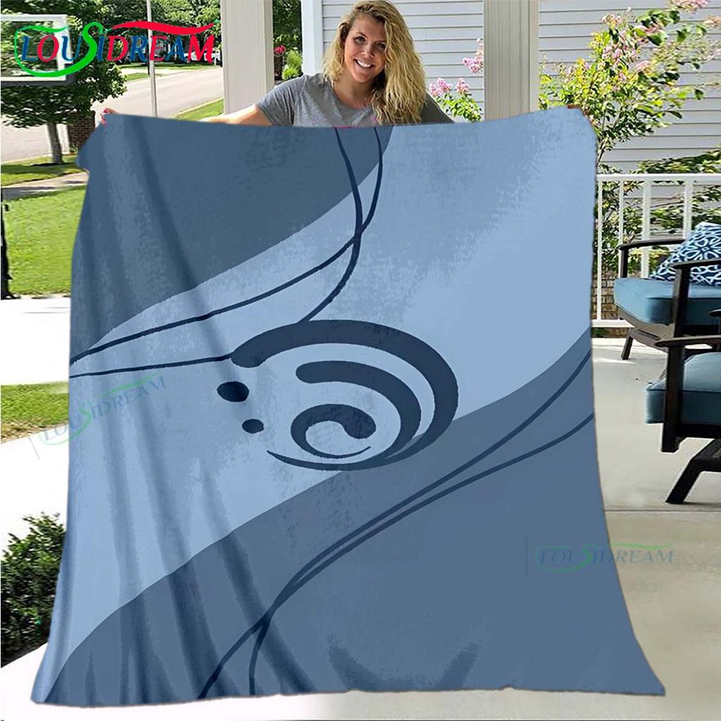 Горячий плед с узором рун Genshin Impact, тонкий фланелевый плед, портативный плед для дома, путешествий, офиса, на обеденный перерыв, подарок на день рождения