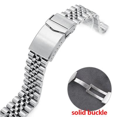 Сплошной браслет из нержавеющей стали для Seiko Quick Fit Браслет для Jubilee Сплошная застежка Винтовое звено 20 мм 22 мм Мужские аксессуары для часов