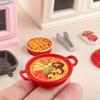 Compact Size Dollhouse Oven Kit Plastic Doll Kitchen Ware Model  Playtime Fun