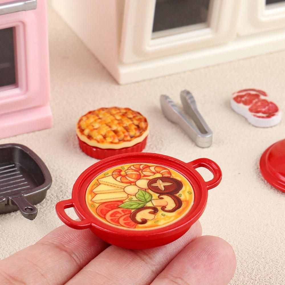 Compact Size Dollhouse Oven Kit Plastic Doll Kitchen Ware Model Playtime Fun