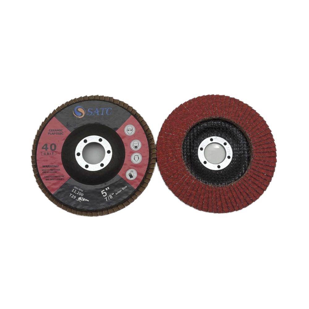 Fast Shipping 20PCS 125x22mm Ceramic Flap Discs for Angle Grinder 40 Grit High-Density Bevel Type Flap Disk #29