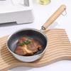 Non-stick Surface Frying Pan Stainless Steel Non-stick Pan Mini Uncoated Pan  Outdoor Camping