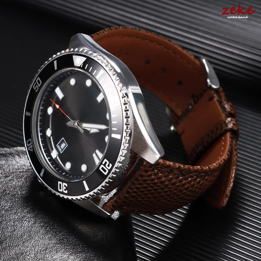 Ремешок для часов из натуральной кожи с принтом ящерицы 14 мм 16 мм 18 мм 19 мм 20 мм 21 мм 22 мм Запасной браслет Ремень Мужские Женские Аксессуары для часов