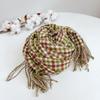 Plaid Keep Warm Scarf For Women Thick Cashmere-like Showl