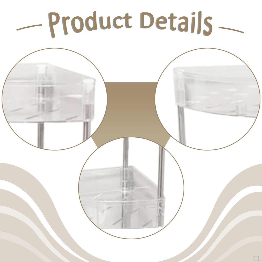 Угловой органайзер для ванной комнаты, 2-ярусная полка для хранения, подставка для специй, подставка для парфюмерии, подставка для кружек