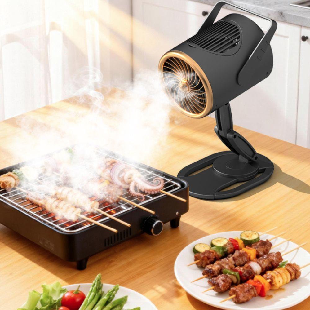 Rotatable Desktop BBQ Exhaust Fan Foldable Countertop Cooker Hood Cooking Exhaust Filter Hotpot