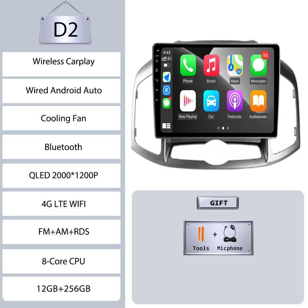 Автомагнитола 10 дюймов для Chevrolet Captiva 1 2012 - 2017 Android 16 Carplay GPS Навигация Bluetooth FM 4G Мультимедийный плеер