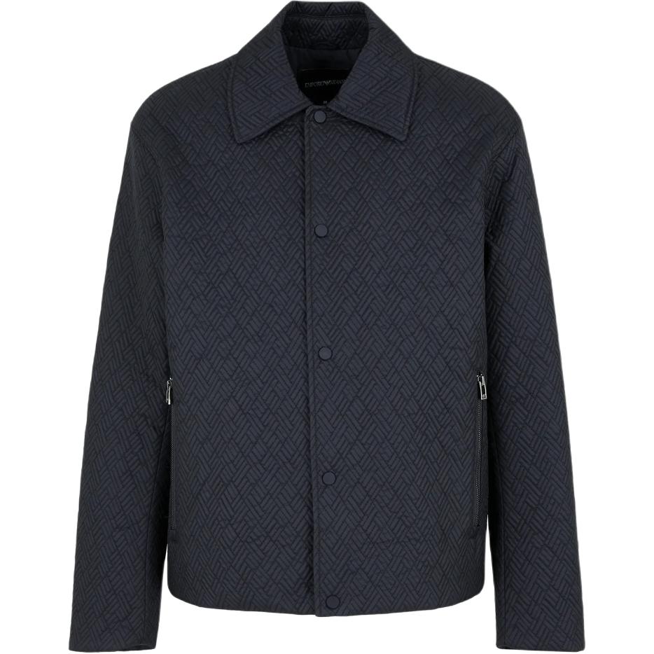 EMPORIO ARMANI FW24 Puffer Jacket Men's Marine Blue 6D1B69-1NVBZ-0920