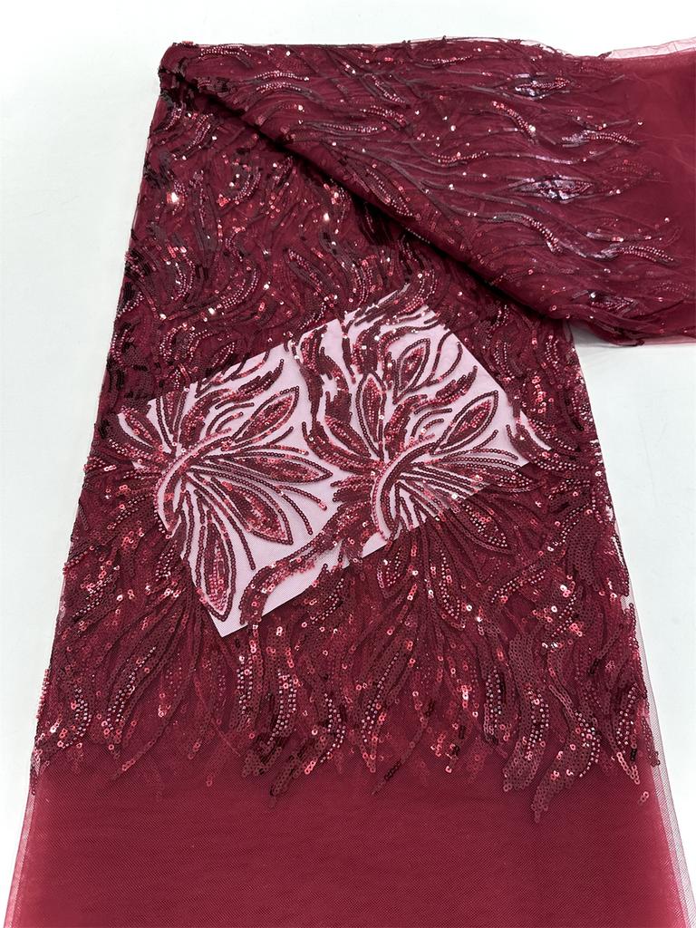 5 ярдов Роскошное африканское кружево с пайетками для жениха 2025 Высококачественные французские нигерийские сетчатые кружевные ткани для шитья платья свадьбы