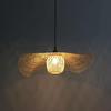E27 Bamboo Hand Woven Chandelier Multi-size Shade Pendant Light Handmade Hanging LED Bamboo Lamp for Home Decoration