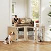 Zatte Four-Panel MDF and Steel Baby and Pet Gate with Door