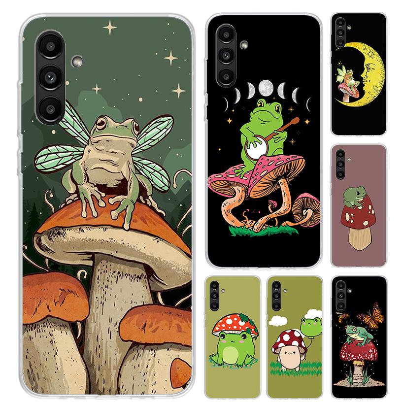 Cottagecore Frog Mushroom Kawaii Phone Case for Samsung Galaxy A17 A16 A37 A26 A36 A57 A56 A15 A25 A35 A55 A14 A24 A34 A54 A13 A