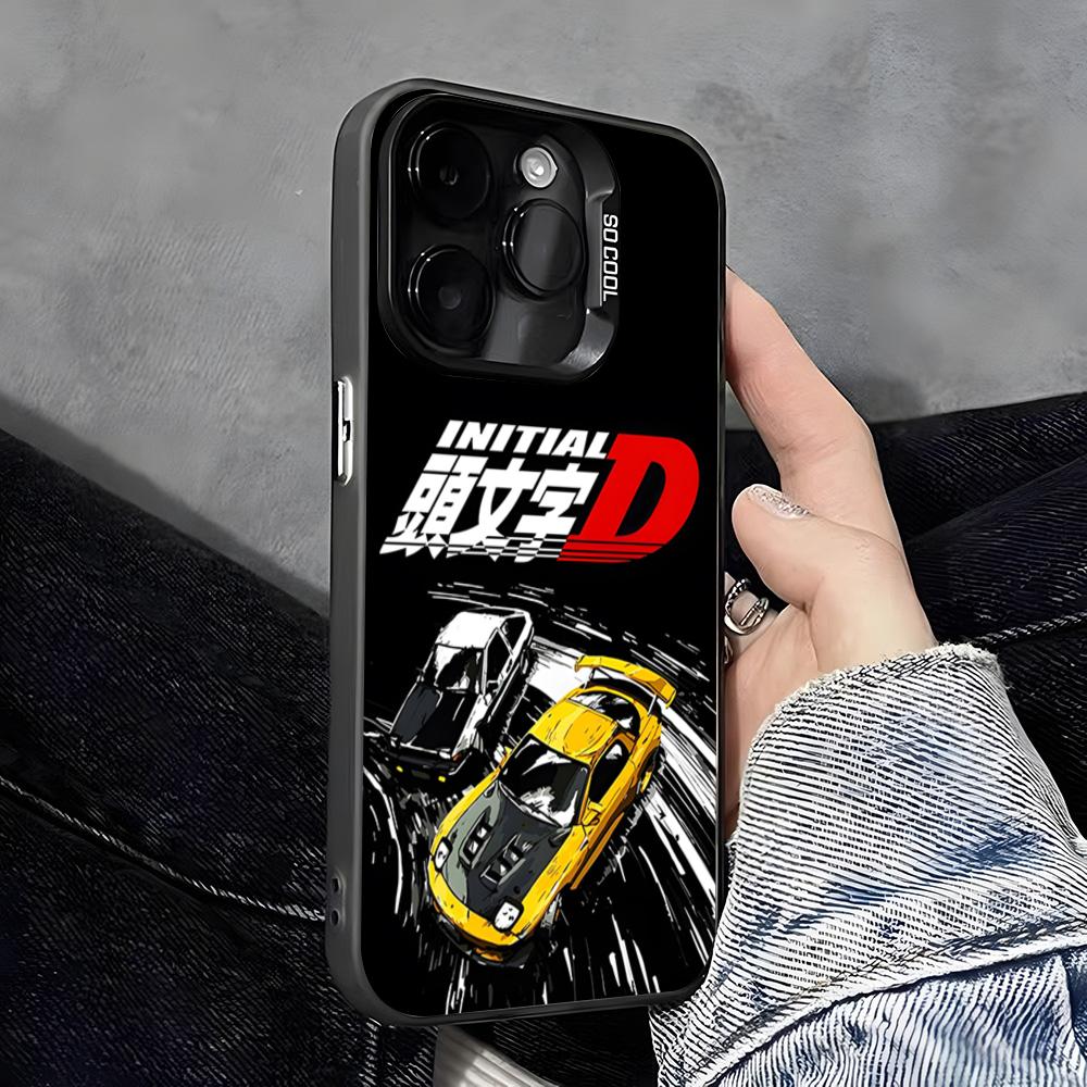 Горячий японский аниме I-Initial D Чехол для телефона Для IPhone 17 Pro Max 16 Pro Max 15 14 13 11 12 Mini Xs X Xr 7 8 Plus Se Цвет Серебристый