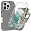 For iPhone 16 Pro Case TPU+PC Full Protection Shockproof Phone Cover with PET Screen Guard