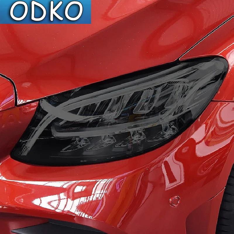 Car Headlight Taillight Protection Tint Film Smoke Black Transparent TPU Sticker For Mercedes Benz C Class W205 AMG Accessories