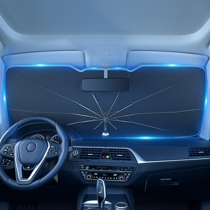 Car Sunshade Foldable Windshield Umbrella Sun Shade Curtain Car Front Window Parasol Sun Protector Accessories