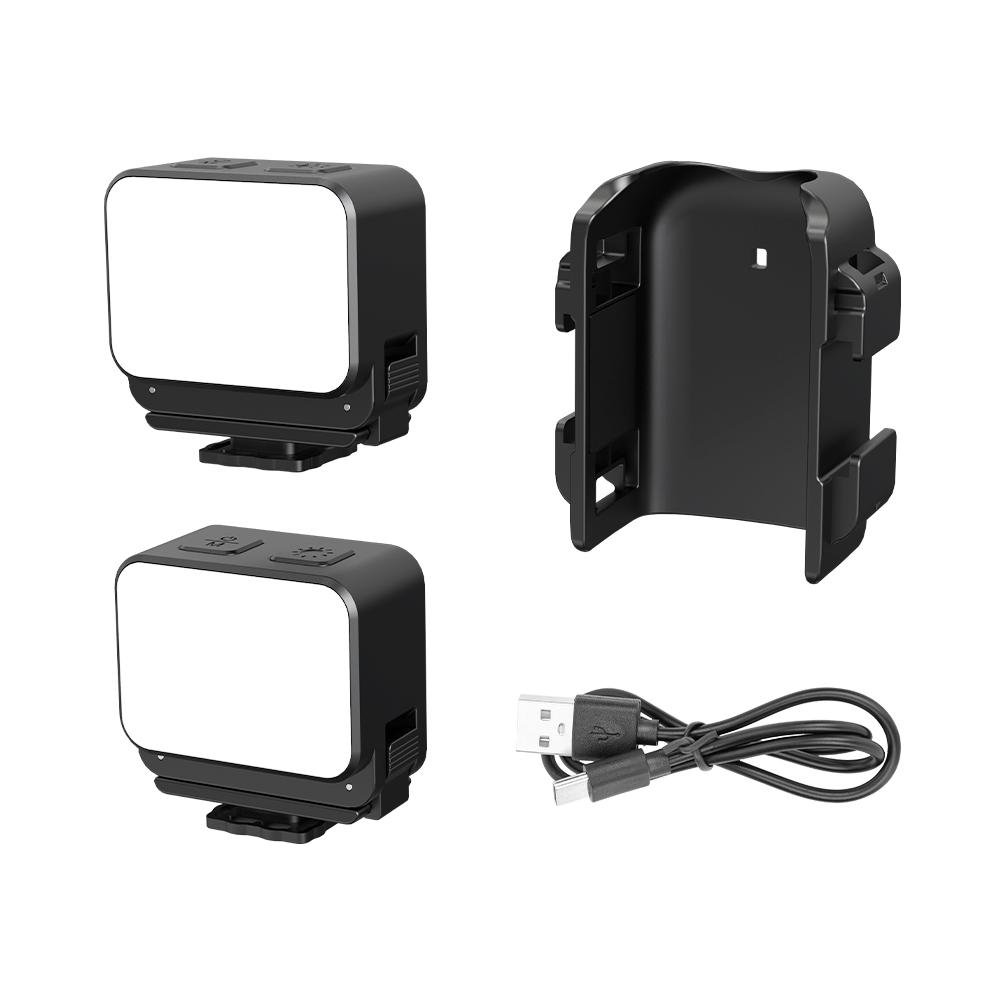 Flymile Magnetic Mini Light для DJI Osmo Pocket 3/Action 4/5 Pro Водонепроницаемость IPX4 Яркость 4 уровня Видеоблог 600 мАч