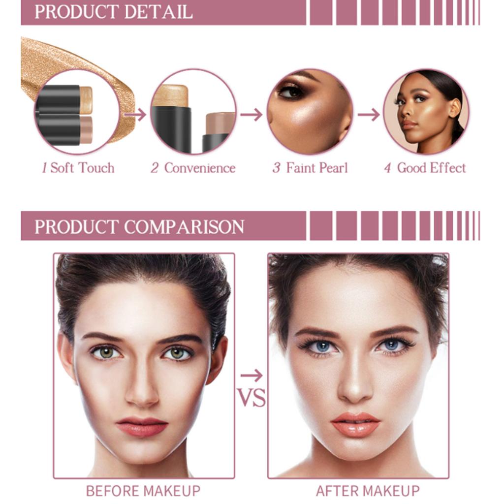 Blush and Bronzer Stick for Face | Non-Greasy, Hydrating Makeup with Natural Finish | Buildable Highlighter, Long-Lasting Cheek Color