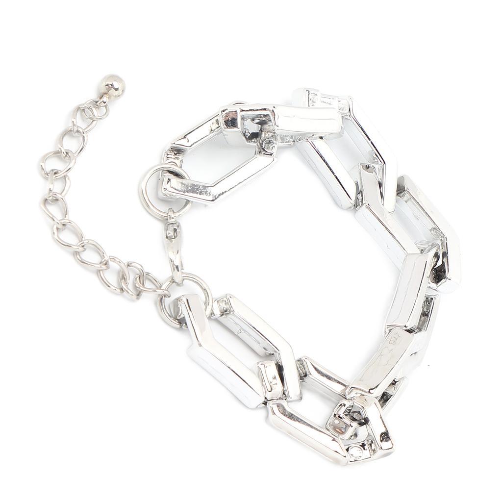 Модная рэперская цепочка, регулируемый панк-хип-хоп браслет, серебряные браслеты на запястье для мужчин и женщин