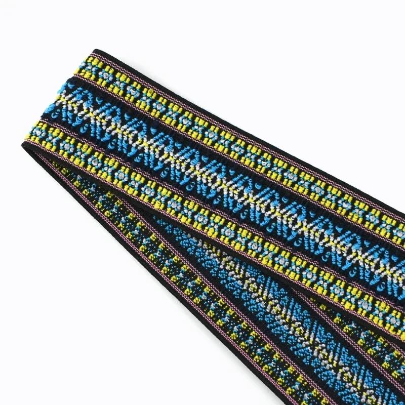 Meetee 2/3/5 м Эластичная лента 50 мм Жаккардовая эластичная тесьма Лента для пояса брюк Резинки Швейная фурнитура для одежды