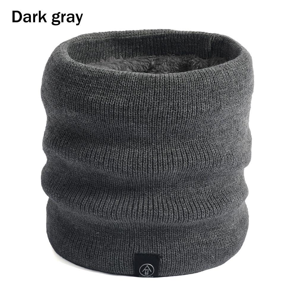 Thick Collar Scarf Fleece Lined Knitted Scarf Circle Loop Scarves Winter Neck Gaiter Neck Warmer