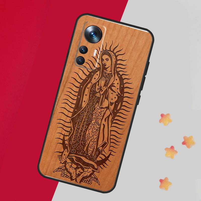 Деревянный чехол Будда Иисус Гваделупский для Xiaomi 15 Ultra 13 14 11T 12T 13T 14T Pro Чехол для POCO F7 F6 F5 X3 X5 X6 X7 Pro