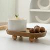 Creative Wooden Tray Cake Dessert Plate Restaurant Home Wooden Tray Round Elliptical Aromatherapy Ornament Tray