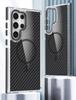 Применимо к Samsung S26Ultra Xuncai Узор из углеродного волокна Магнитный чехол для мобильного телефона S25Ultra Противоударный S24Ultra Комплект