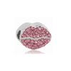 Fashion Pink Hope Charm Beads Suitable For Bracelets And Necklaces Romantic Heart Shape Women Jewelry