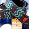 Straps 5cm ZIGGY BLUE RightOn! Guitar/Bass Strap, Wide, 80-145cm,