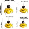 4 шт. Металлический декор на стену в виде шмеля, 3D железная пчела, художественная скульптура, настенный декор, металлическое настенное искусство для улицы
