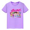 Футболка для детей мальчика 10 лет Saja Boys Принт Милые Топы y2k kpop охотники на демонов Kawaii Футболки 100%Хлопок аниме Короткая одежда для девочек