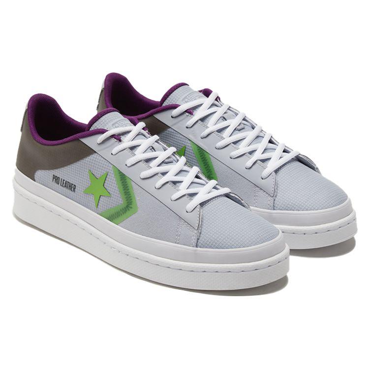 Converse Кроссовки унисекс Pro Leather Low Miami Vibez - Gravel Bold Wasabi серо-черные 170758C