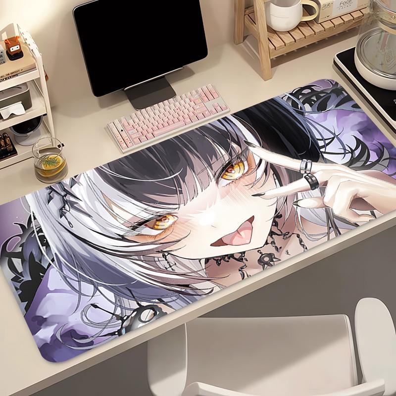 Gaming Mouse Pad with Antislip Base and Stitched Edges Piece Anime Idol Group Live Print Desk Mat for PC Laptop Gaming