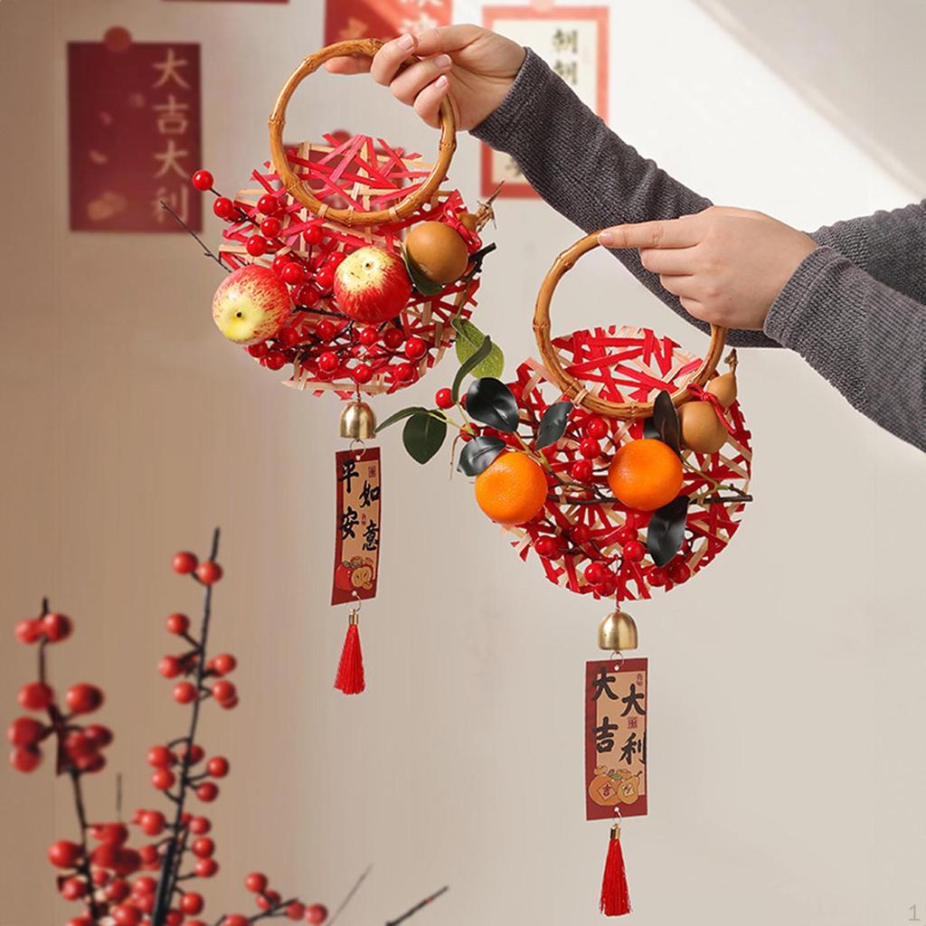 2 шт. Китайский лунный год подвесные украшения Весенний фестиваль декоративные искусственные фрукты для
