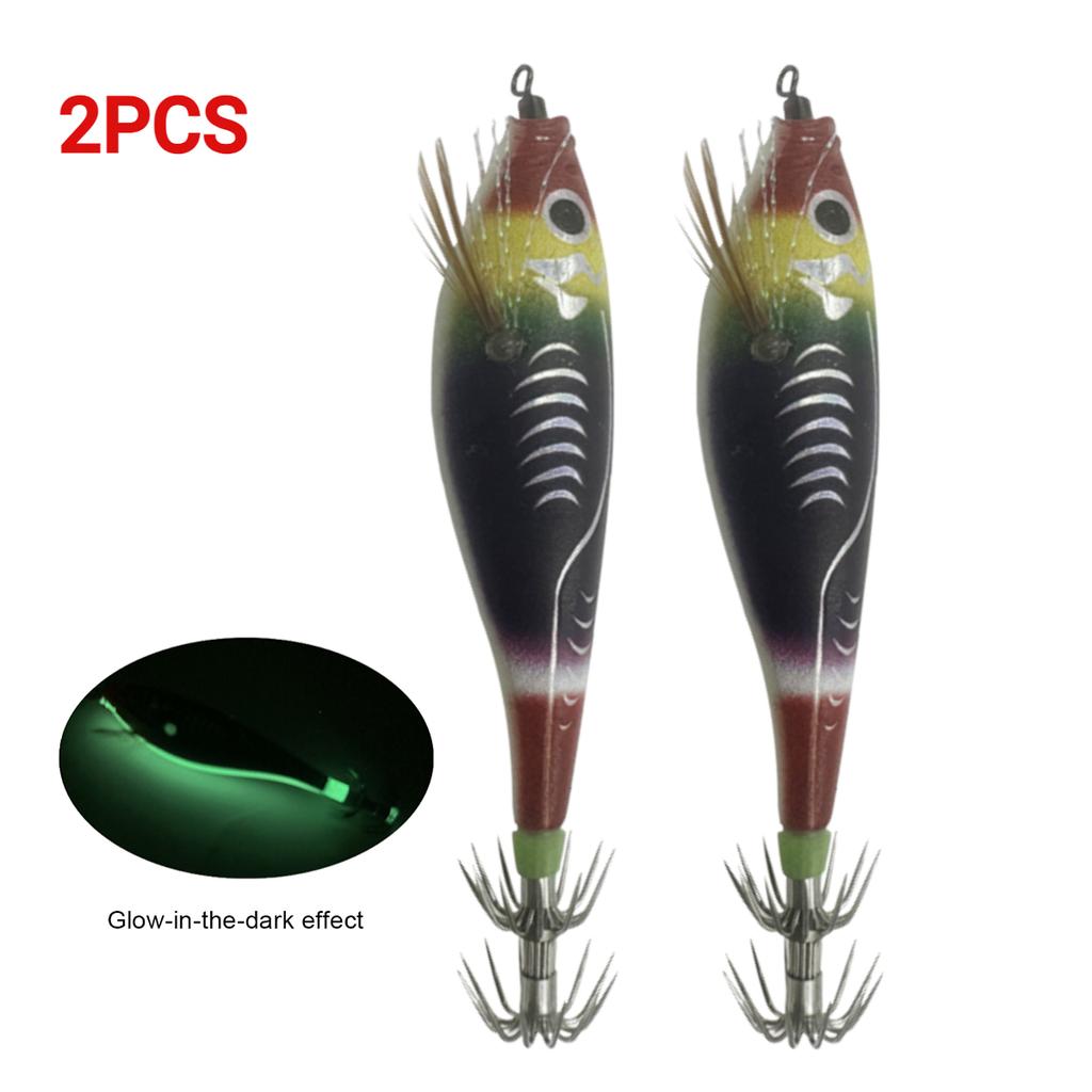 Светящаяся рыболовная приманка, светящаяся в темноте приманка для креветок, приманка для джиговой ловли, приманка для рыбалки в виде кальмара для осьминога, поддельные рыболовные снасти для каракатицы, жесткая наживка, морские приманки, снасти