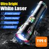 Ultra Bright LED Flashlight Zoomable Tactical Torch Power Bank 5 Modes USB C Rechargeable Long Range Flashlight Camping Lantern