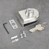 10-12mm Frameless Glass Door Lock with Keys Safe Glass Display Cabinet Lock Stainless Steel No Need Drilling Door Lock Buckle