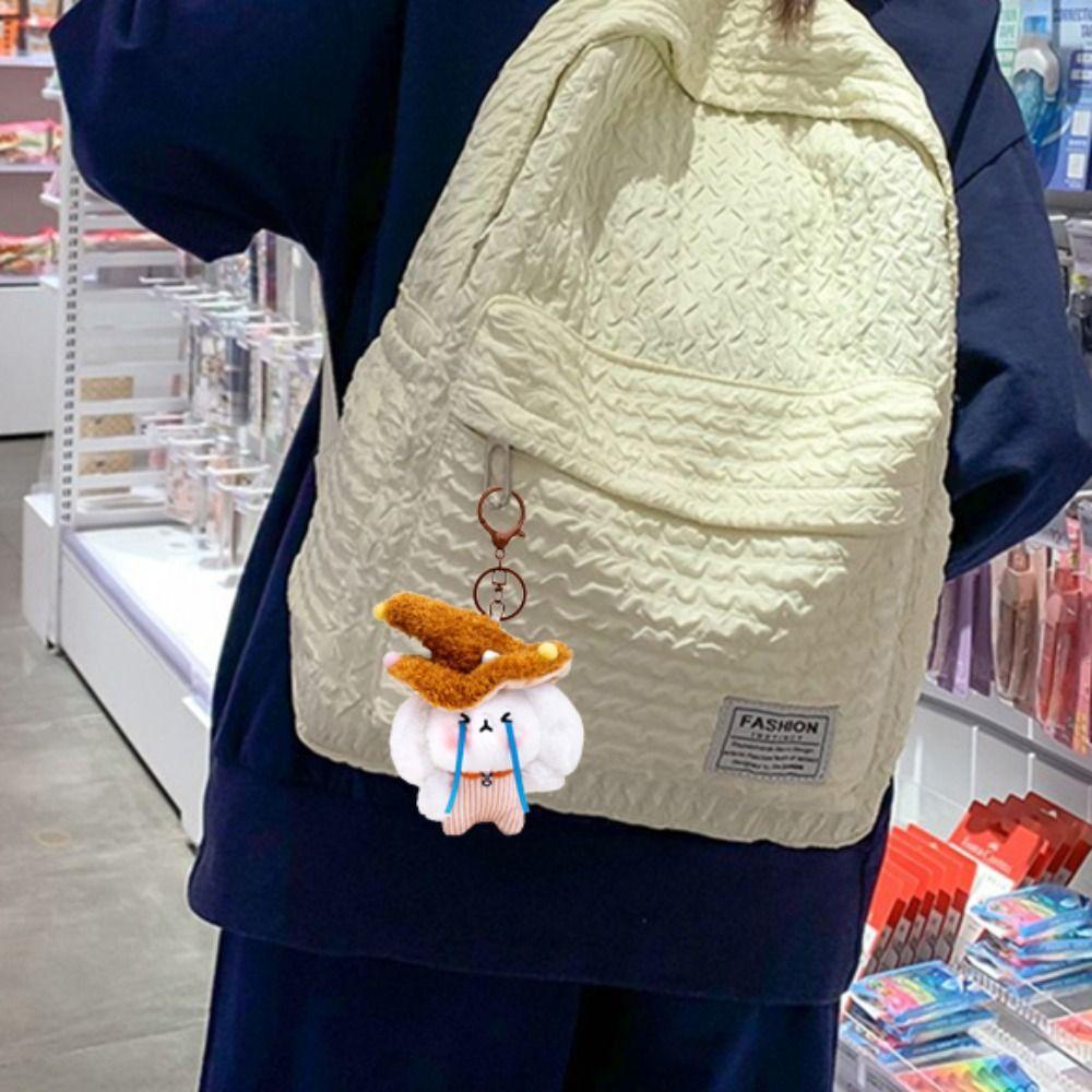 Fluffy Mushroom Bag Pendant PP Cotton Rabbit Elf Keychain Mushroom Rabbit Elf Charm Home Decor