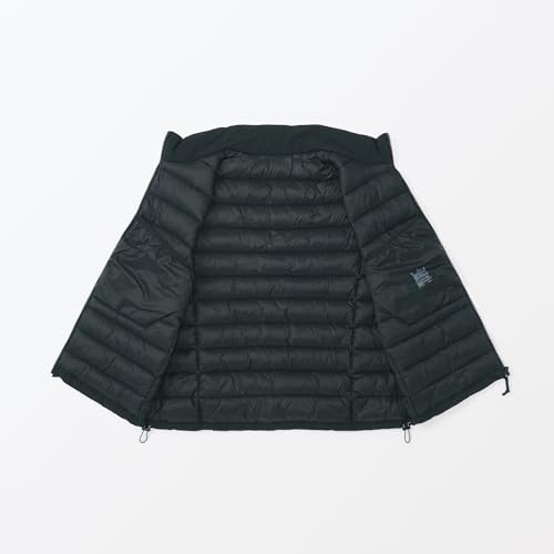 MUJI Men's Water-Repellent, Washable, Padded Walking Vest, AG003A4A, Black, Men's XL