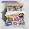 3pcs Duvet Cover Set (1*Duvet Cover + 2*Pillowcase, Without Core), Labubu Print Bedding Set, Bedroom Decor, All‑Season, Birthday Gift