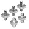 5pcs Standard 1/4"-20 Male To 1/4"-20 Male Threaded Screw Adapter Tripod Mounting Thread Screw Converter for Camera Tripod Monopod Ballhead Light
