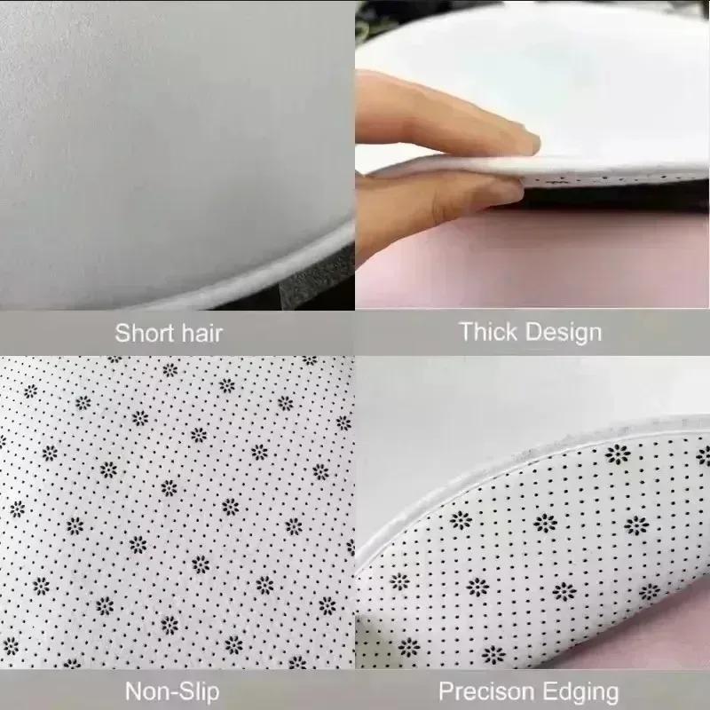 Round Carpet Soundproof Dirty-resistant Rug Office Computer Swivel Chair Rocking Table Study Bedroom Mats Retro Home Decoration