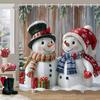 Рождественский снеговик занавеска для душа Рождественская елка Зимний снег Рождественский подарок Полиэстер занавески для душа Декор для ванной комнаты с крючками
