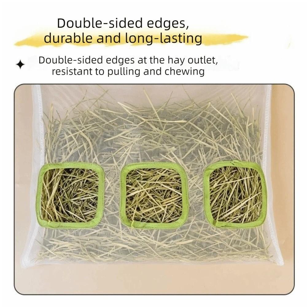 Leak-Proof Rabbit Hay Bag Large Capacity Pet Feeding Bag Hay Pouch Hanging Hay Feeder Indoor