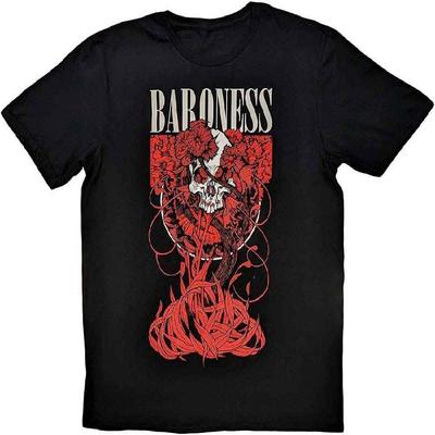 Футболка с логотипом Baroness Fleur Skull Band, размер XXL, черная