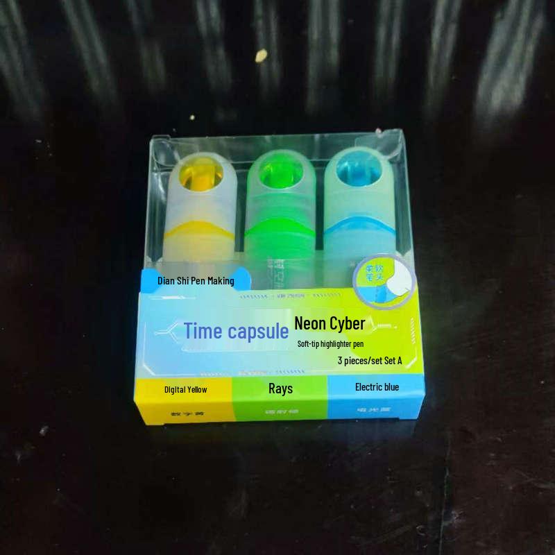 Флуоресцентная ручка-маркер с мягким наконечником DianShi Neon Cyber Time Capsule DS-8164 для студентов, для выделения и цветных заметок