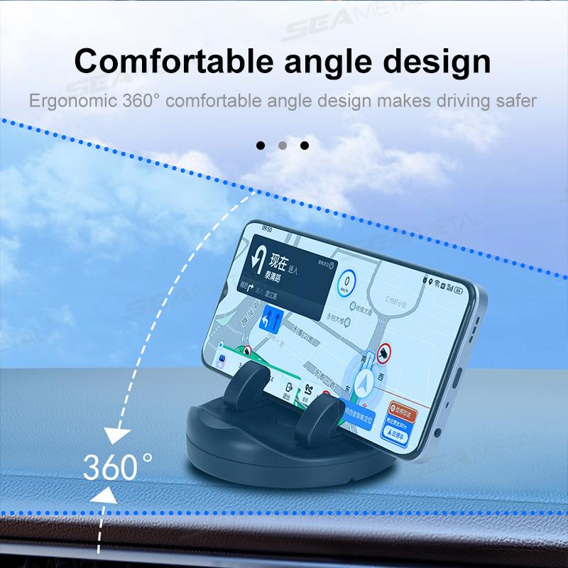 SEAMETAL Dashboard Car Phone Holder 360-Degree Rotation Head-Up Phone Mount Stable Universal Auto Phone Stand with Number Plate