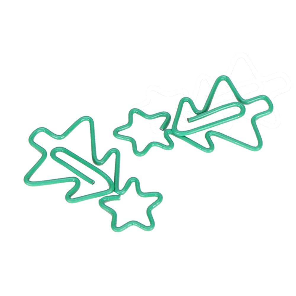 30Pcs 3.2 X 1.9cm Paper Clips Green Fun Paper Clips Stationery Supplies Paperclips Book Marking